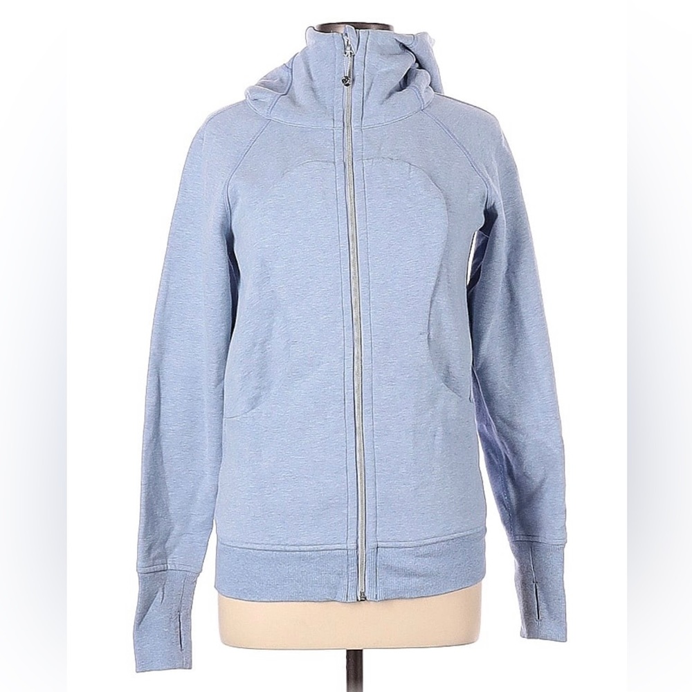Lululemon scuba light blue Heather hoodie size 8